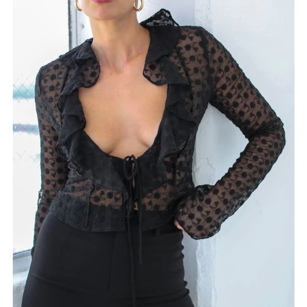 Sheer tie top
